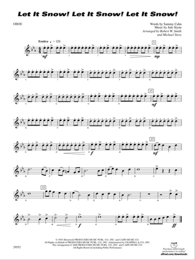Let It Snow! Let It Snow! Let It Snow!: Oboe