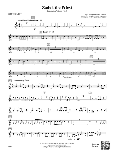 Zadok the Priest: 1st B-flat Trumpet