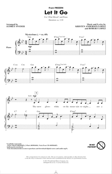 Let It Go (from Frozen) (arr. Audrey Snyder)