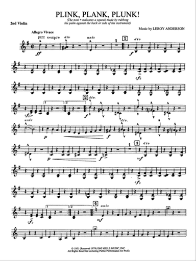Plink, Plank, Plunk!: 2nd Violin