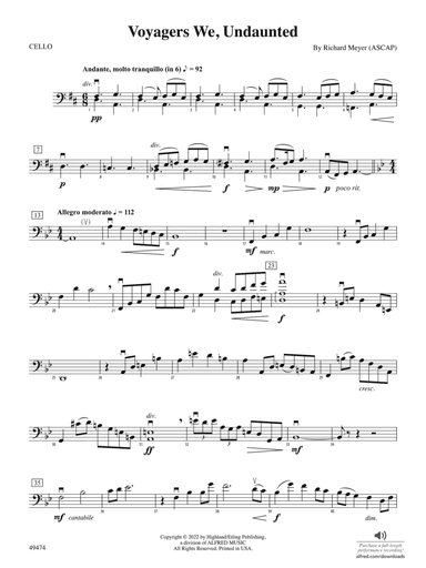 Voyagers We, Undaunted: Cello