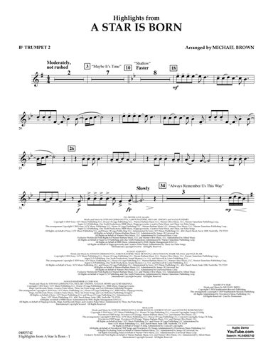 Highlights from A Star Is Born - Bb Trumpet 2