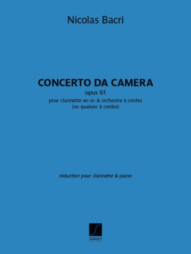 Concerto Da Camera Clarinet And Piano