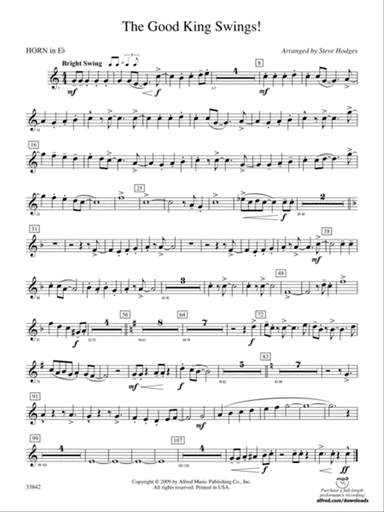 The Good King Swings!: (wp) 1st Horn in E-flat