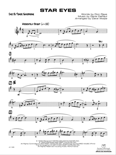 Star Eyes: 2nd B-flat Tenor Saxophone