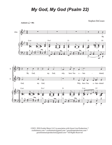 My God, My God (Psalm 22) (2-part choir (SA) - Alternate Version)