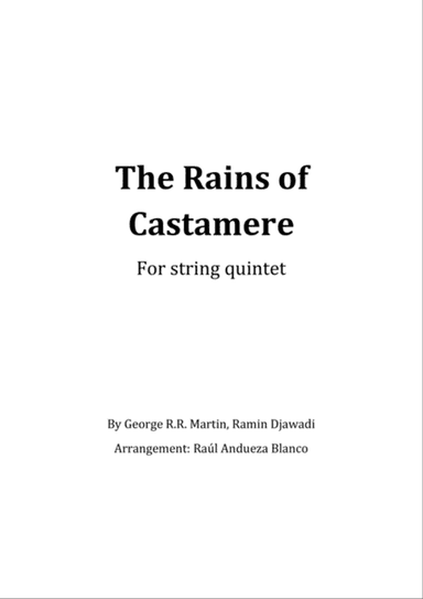 The Rains Of Castamere