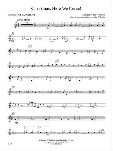Christmas, Here We Come!: E-flat Baritone Saxophone