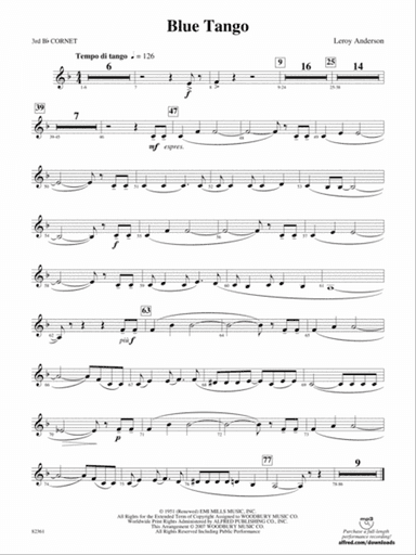 Blue Tango: 3rd B-flat Cornet