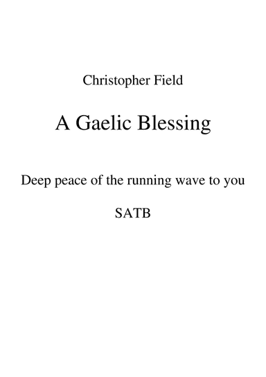 A Gaelic Blessing