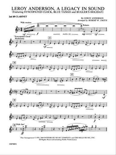 Leroy Anderson -- A Legacy in Sound: 2nd B-flat Clarinet