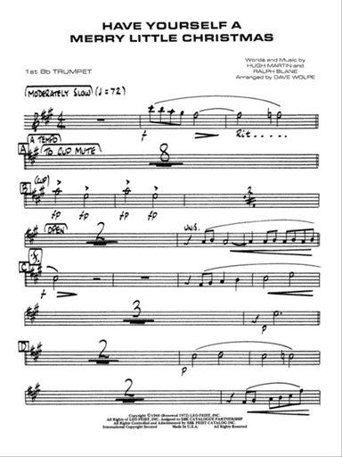 Have Yourself a Merry Little Christmas: 1st B-flat Trumpet