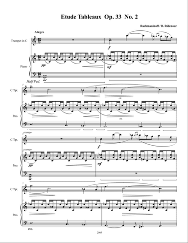 Etude Tableaux Op. 33 No. 2