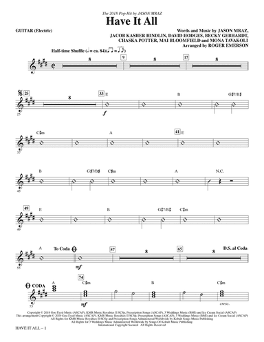 Have It All (arr. Roger Emerson) - Guitar 1