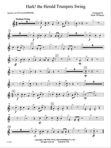 Hark, the Herald Trumpets Swing: 2nd E-flat Alto Saxophone
