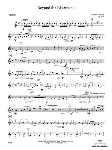 Beyond the Riverbend: 1st F Horn