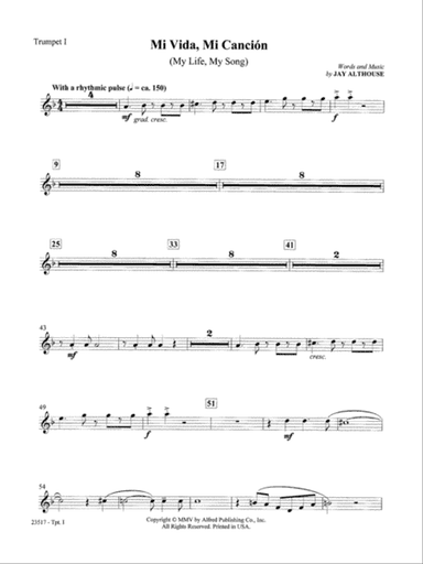 Mi Vida, Mi Canción (My Life, My Song): 1st B-flat Trumpet