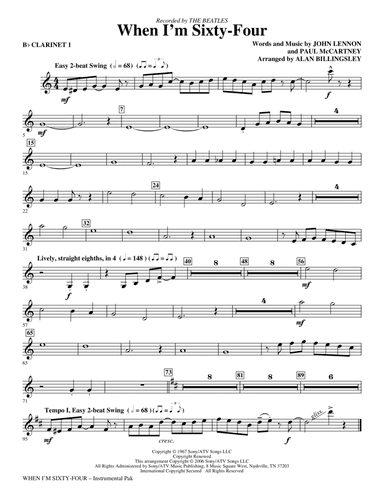 When I'm Sixty-Four - Bb Clarinet 1