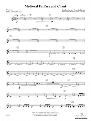Medieval Fanfare and Chant: (wp) B-flat Tuba T.C.