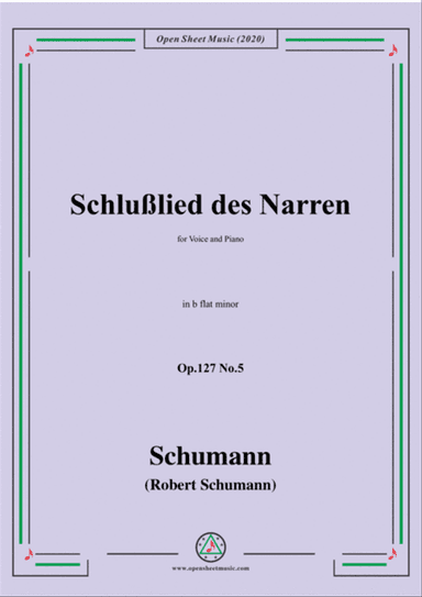 Schumann-Schlußlied des Narren Op.127 No.5,in b flat minor