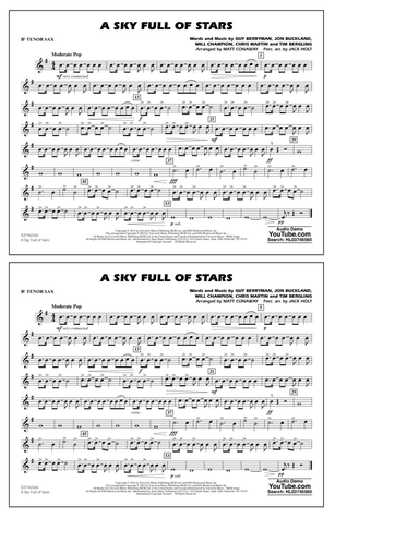A Sky Full of Stars (arr. Matt Conaway) - Bb Tenor Sax