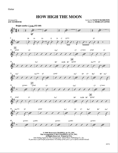 How High the Moon: Guitar
