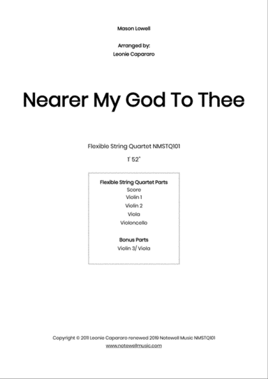 Nearer My God To Thee (String Quartet)