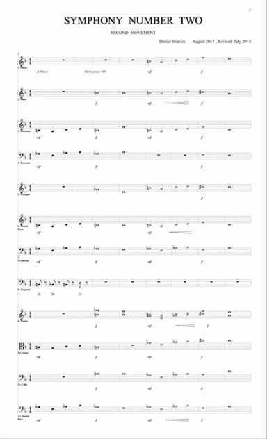 Symphony # 2 Second Movement