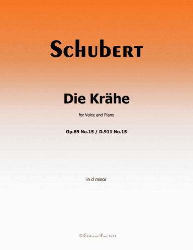 Die Krähe, by Schubert, in d minor