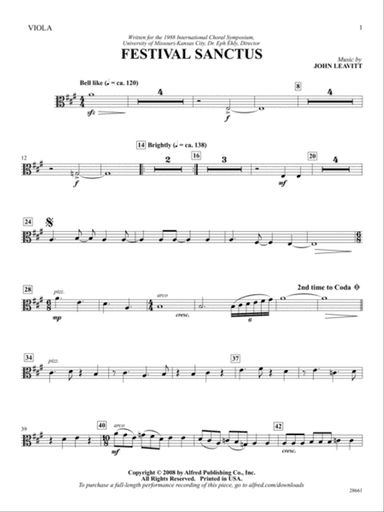 Festival Sanctus: Viola