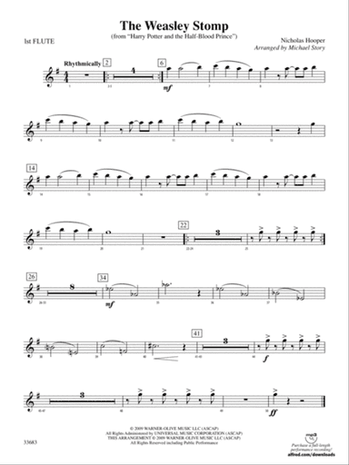 The Weasley Stomp (from Harry Potter and the Half-Blood Prince): Flute