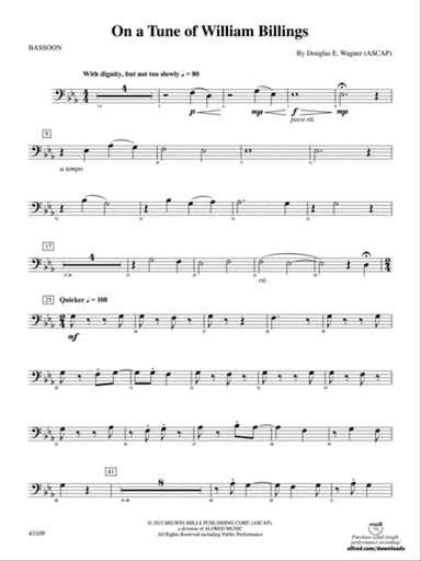 On a Tune of William Billings: Bassoon