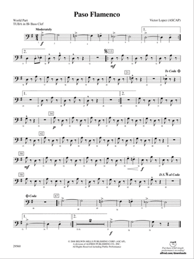 Paso Flamenco: (wp) B-flat Tuba B.C.