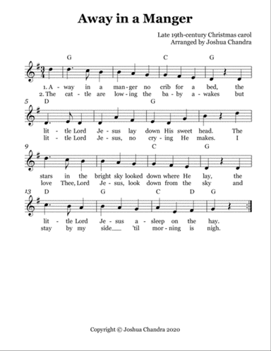 Away in a Manger (Lead Sheet)