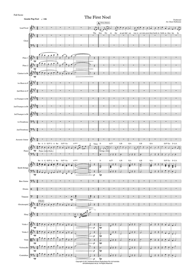 The First Noel - Vocal with Choir and Small Pops Orchestra - Key of D