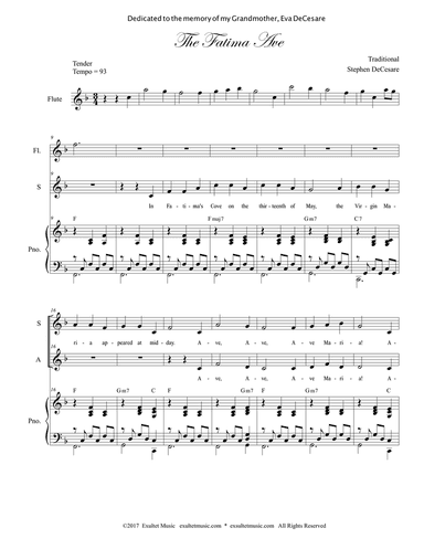The Fatima Ave (2-part choir - (SA)