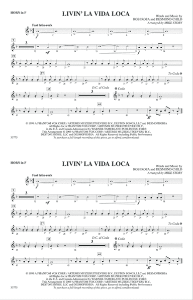 Livin' la Vida Loca: 1st F Horn