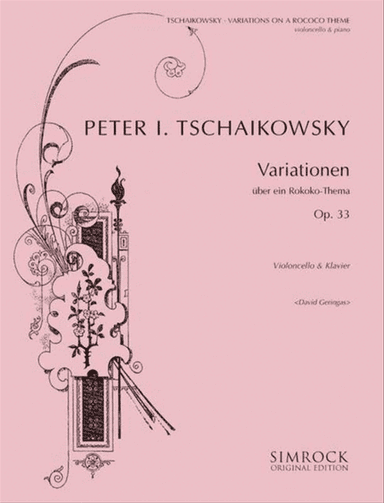 Variations On Rococo Theme Op 33 Cello/Piano