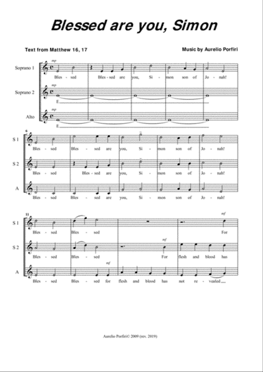 BLESSED ARE YOU, SIMON