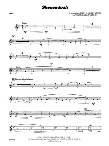 Shenandoah: Oboe