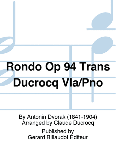 Rondo Op 94 Trans Ducrocq Vla/Pno