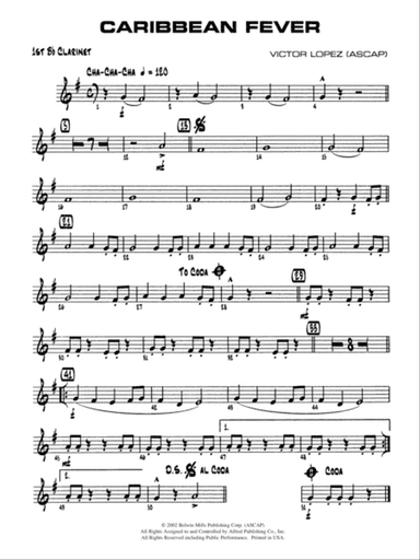 Caribbean Fever: 1st B-flat Clarinet