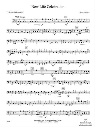 New Life Celebration: (wp) E-flat Tuba B.C.
