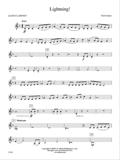 Lightning!: 2nd B-flat Clarinet