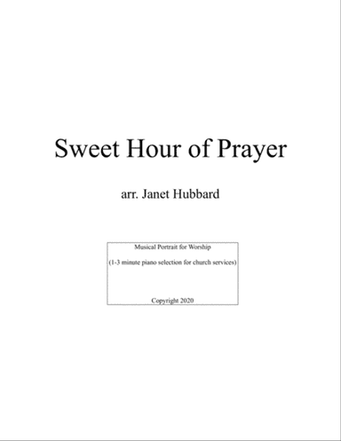 Sweet Hour of Prayer
