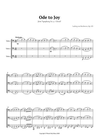 Ode to Joy by Beethoven for Tuba Trio