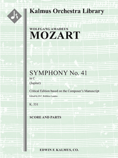 Symphony No. 41 in C, K. 551 'Jupiter' (critical edition)