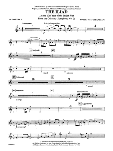 The Iliad (from The Odyssey (Symphony No. 2)): 3rd F Horn