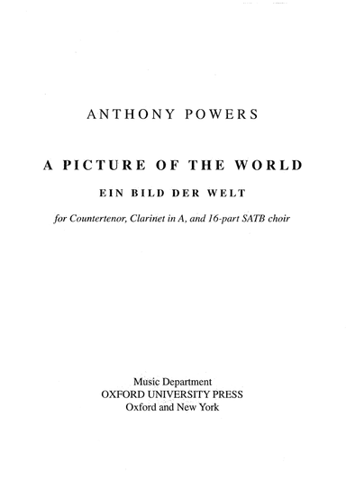 A Picture of the World (Ein Bild der Welt)