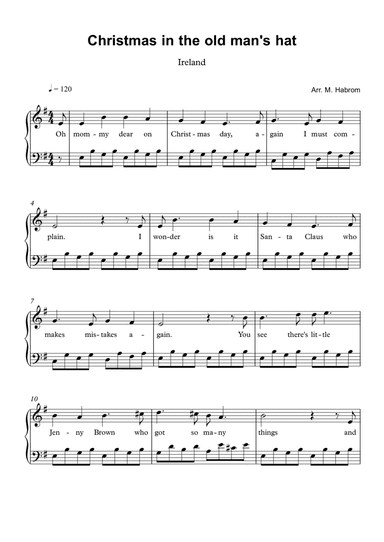 Christmas in the old man's hat